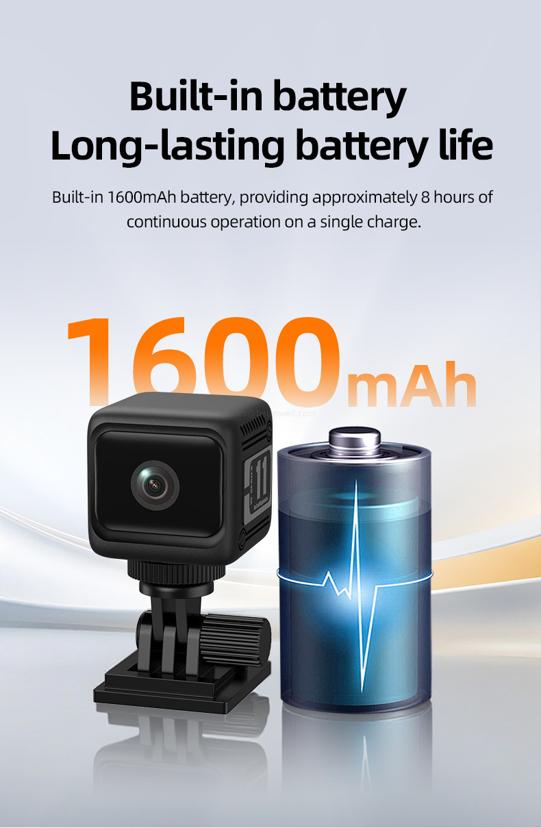 Built-in battery Long-lasting battery life Built-in battery Long-lasting battery life