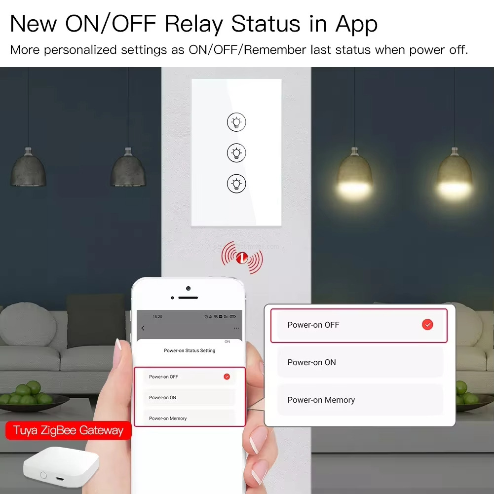 New ON/OFF Relay Status in App More personalized settings as ON/OFF/Remember last status when power off. New ON/OFF Relay Status in App More personalized settings as ON/OFF/Remember last status when power off.