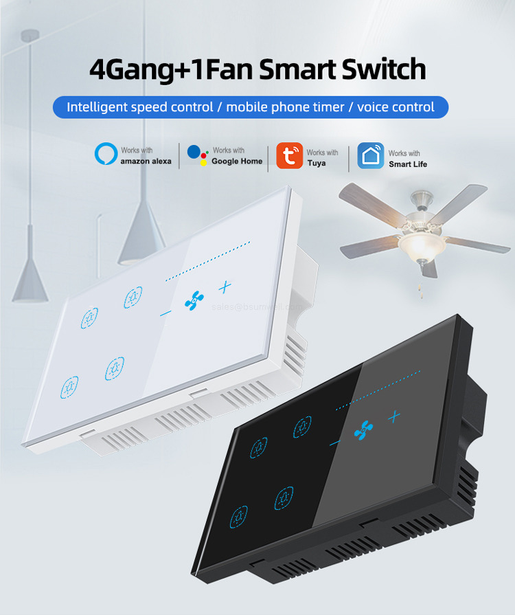 4Gang+1Fan Smart Switch 4Gang+1Fan Smart Switch