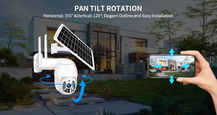 PAN TILT ROTATION Horizontal: 355°&Vertical: 120°; Elegant Outline and Easy Installation PAN TILT ROTATION Horizontal: 355°&Vertical: 120°; Elegant Outline and Easy Installation
