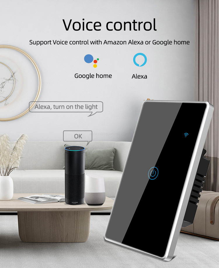 Voice control Support Voice control with Amazon Alexa or Google home Voice control Support Voice control with Amazon Alexa or Google home