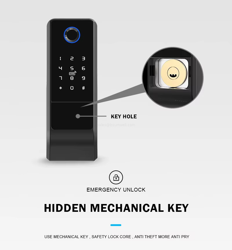 HIDDEN MECHANICAL KEY. USE MECHANICAL KEY , SAFETY LOCK CORE , ANTI THEFT MORE ANTI PRY HIDDEN MECHANICAL KEY. USE MECHANICAL KEY , SAFETY LOCK CORE , ANTI THEFT MORE ANTI PRY