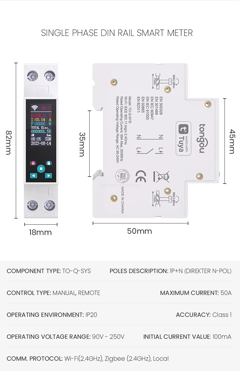 SINGLE PHASE DIN RAIL SMART METER SINGLE PHASE DIN RAIL SMART METER