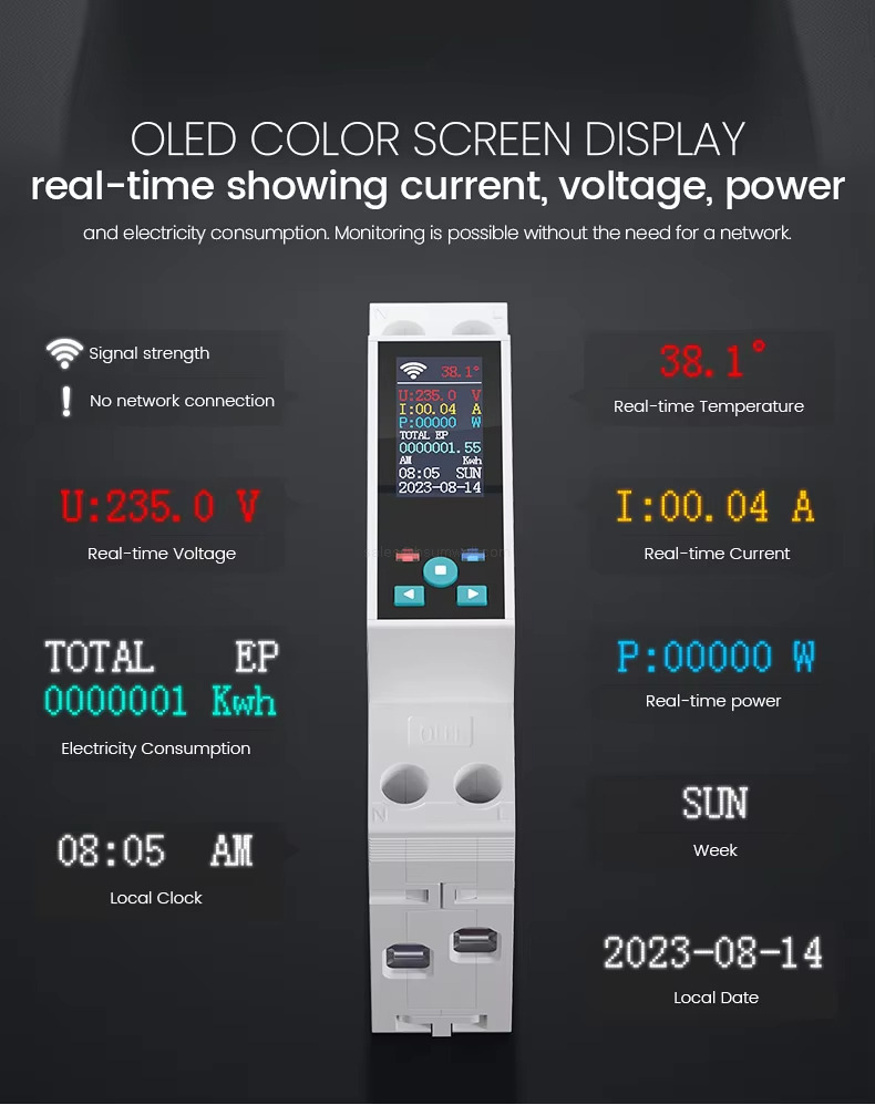 OLED COLOR SCREEN DISPLAY real-time showing current, voltage, power OLED COLOR SCREEN DISPLAY real-time showing current, voltage, power