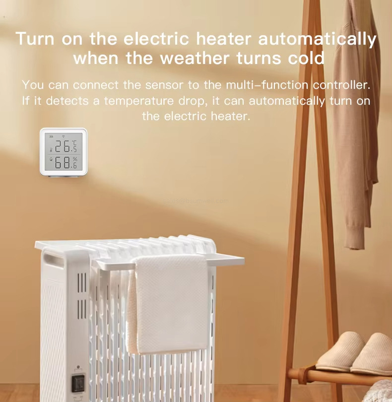 Turn on the electric heater automaticallywhen the weather turns cold Turn on the electric heater automaticallywhen the weather turns cold