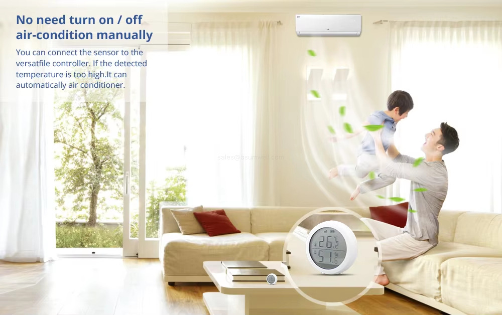 No need turn on /offair-condition manually You can connect the sensor to theversatfile controller. lf the detectedtemperature is too high.lt canautomatically air conditioner. No need turn on /offair-condition manually You can connect the sensor to theversatfile controller. lf the detectedtemperature is too high.lt canautomatically air conditioner.