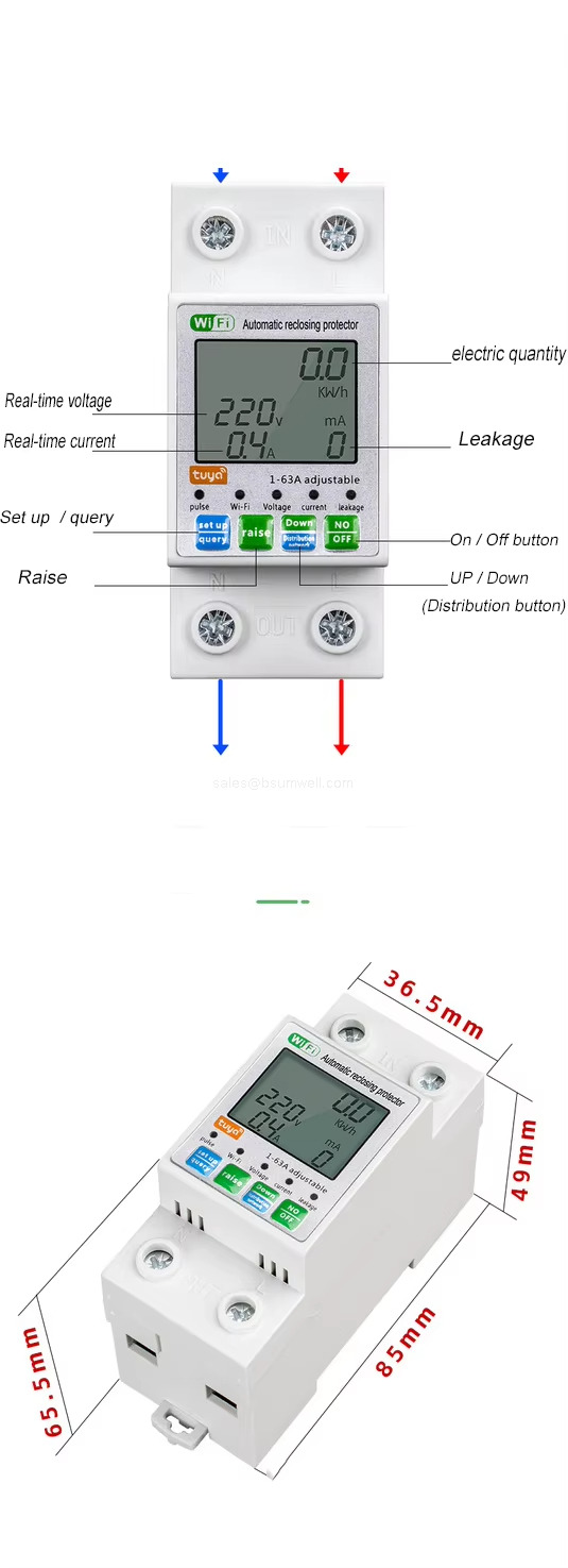 Smart Life Circuit Breaker Tuya Relay 63a 2p Air Switch Smart Life Circuit Breaker Tuya Relay 63a 2p Air Switch