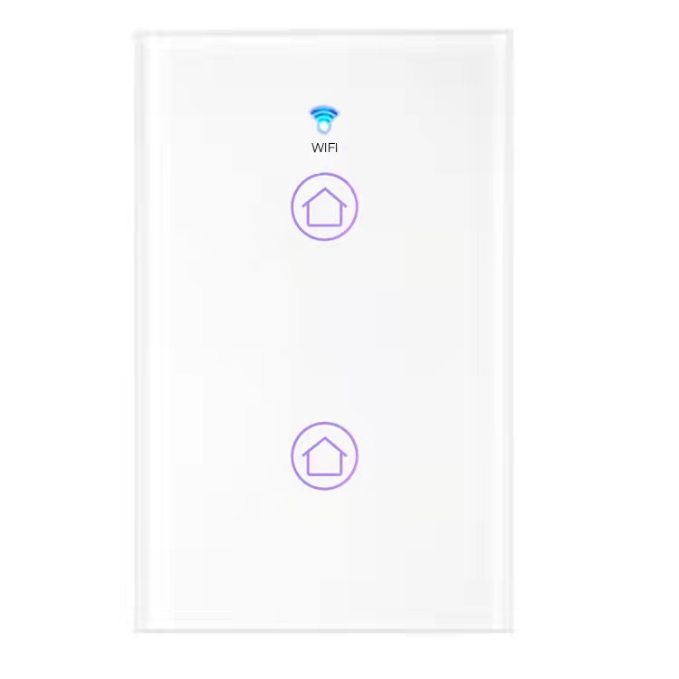 US Smart Switch 2 Gang No Neutral & With Neutral Tuya Smart Home Remote Control Switch 