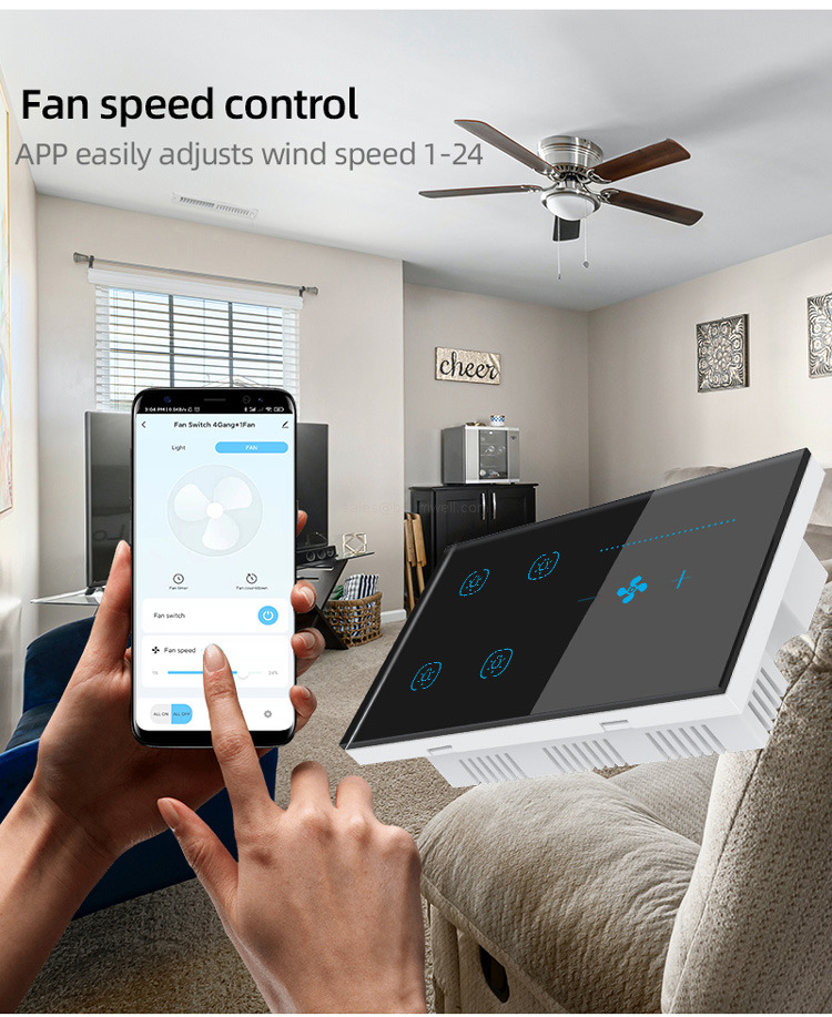 Fan speed control APP easily adjusts wind speed 1-24 Fan speed control APP easily adjusts wind speed 1-24