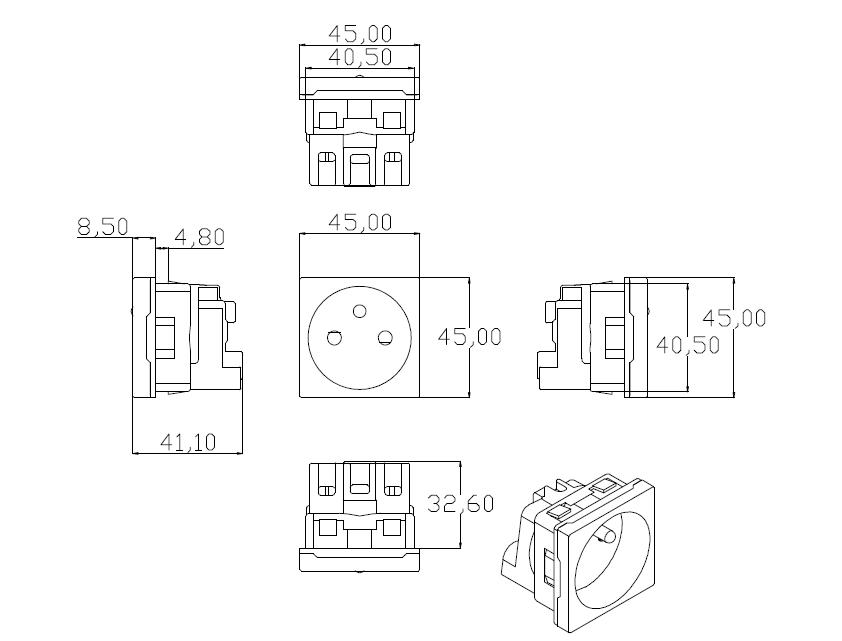 PS-01FR French Socket..