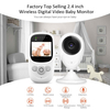 2.4 inch LCD Display Cry Sound Temperature Baby Video Camera Night Vision Two-way Audio Wireless Video Baby Monitor Camera