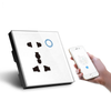 Tuya Smart Life Wifi UK/Universal Type Smart WiFi Wall Socket Glass Panel 86x86MM Universal Touch Electrical Wall Outlet