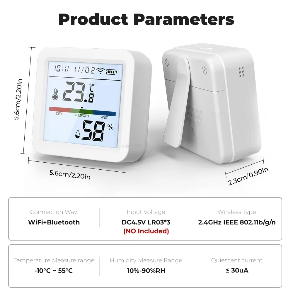 temperature and humidity monitoring Wifi Temperature Sensor Tuya