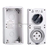 Manufacturer Industrial Outlet of Plastic Enclosure Electric Extension Socket with Limit Switch 3 Pole 4P Round Hole 56CV332