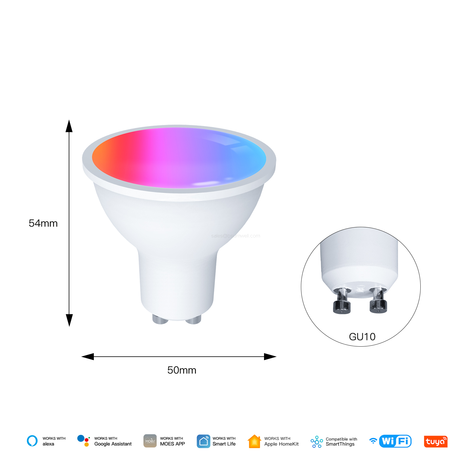 China Manufacturer Hot Selling Smart App Led Gu10 5w