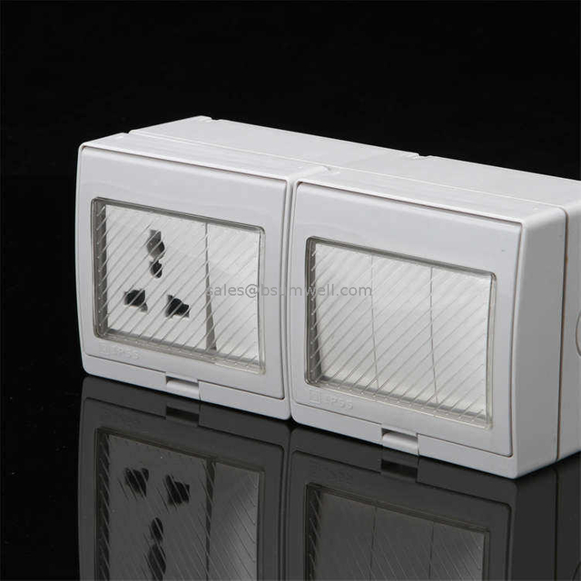 Ip55 Outdoor Waterproof 4 Gang Switch 1 Gang Socket Ingelec Socket And Switch Electrical Switches