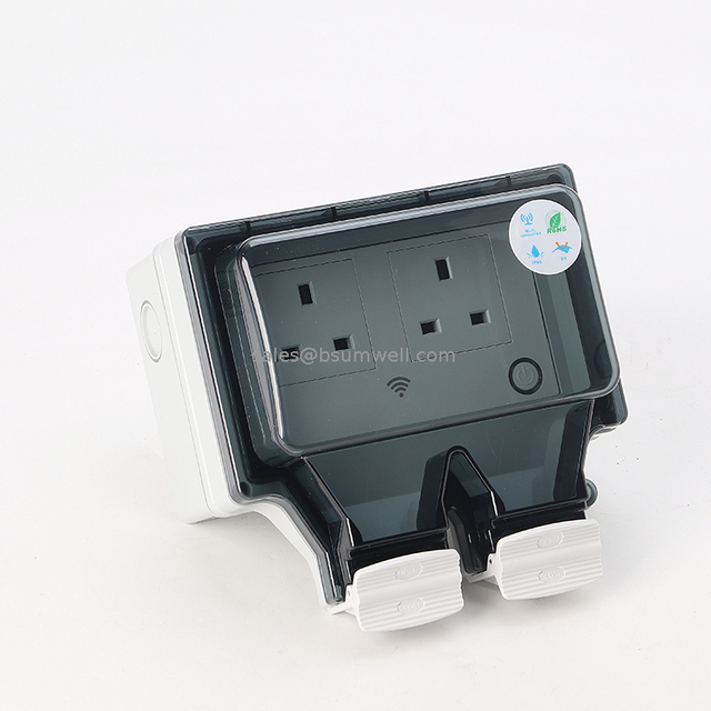 British Standard Wifi Outlet Electrical Uk Wall Socket Wifi Socket For Outdoor IP66 Dustproof And Waterproof