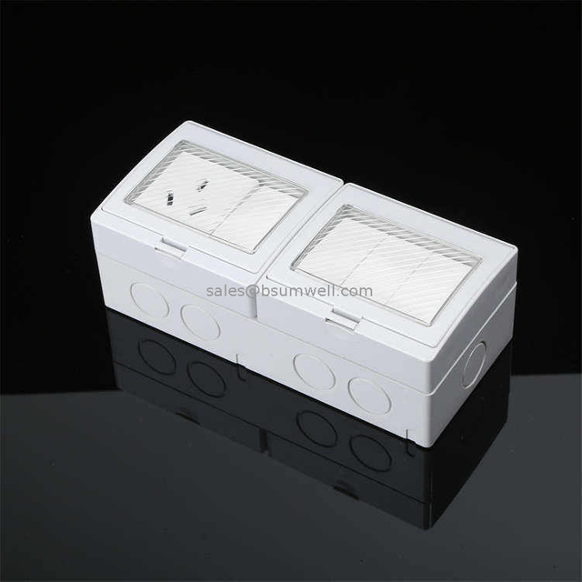 Manufacturer Outdoor 4 Gang Switch 1 Gang Socket Weatherproof IP55 Electrical Accessories Socket And Switch