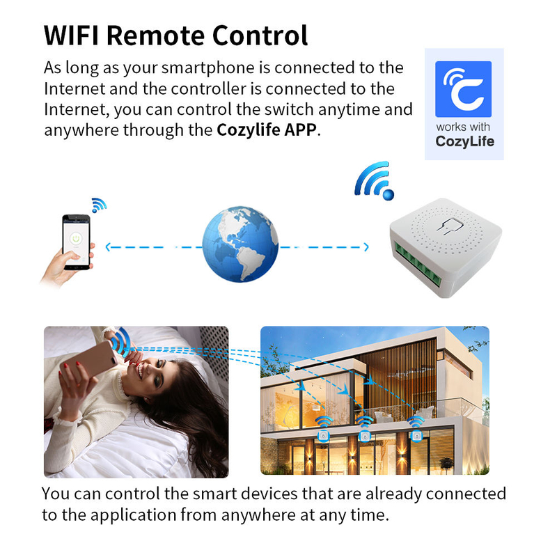 Wifi Mini Diy Smart Curtain Switch Module For Electric Motorized Roller Blinds Shutter Motor Smart Life