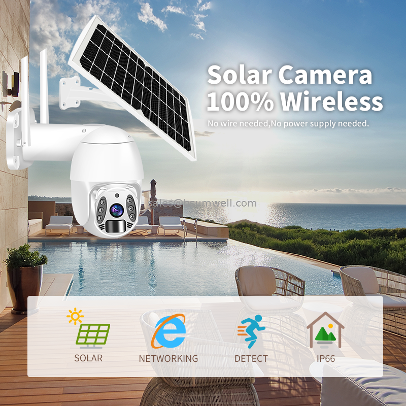 Tuya Smart Low Power 4MP 4G Solar Powered Battery Pan Tilt Outdoor Wireless Solar Power home Security CCTV Camera