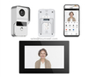 1080p 10.1'' touch screen 4-wire wifi video doorbell intercom system "Tuya Smart" work RFID Card Access Control unlock