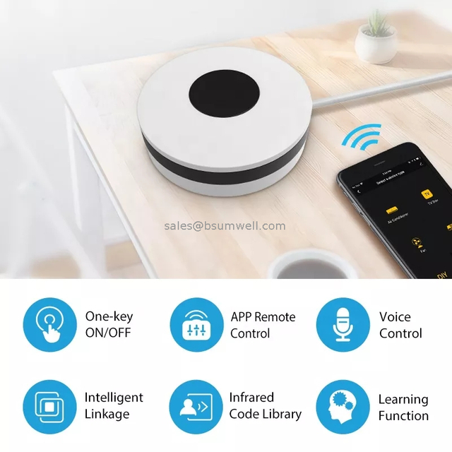 Smart Life APP Control Alexa and Google Smart Home Universal Tuya IR WiFi Smart Remote Controller