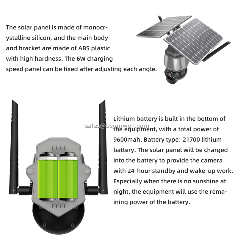 Wholes Price Tuya App CCTV Camera Color Night Vision Solar Wifi Camera With Sim Card 4G Solar Camera