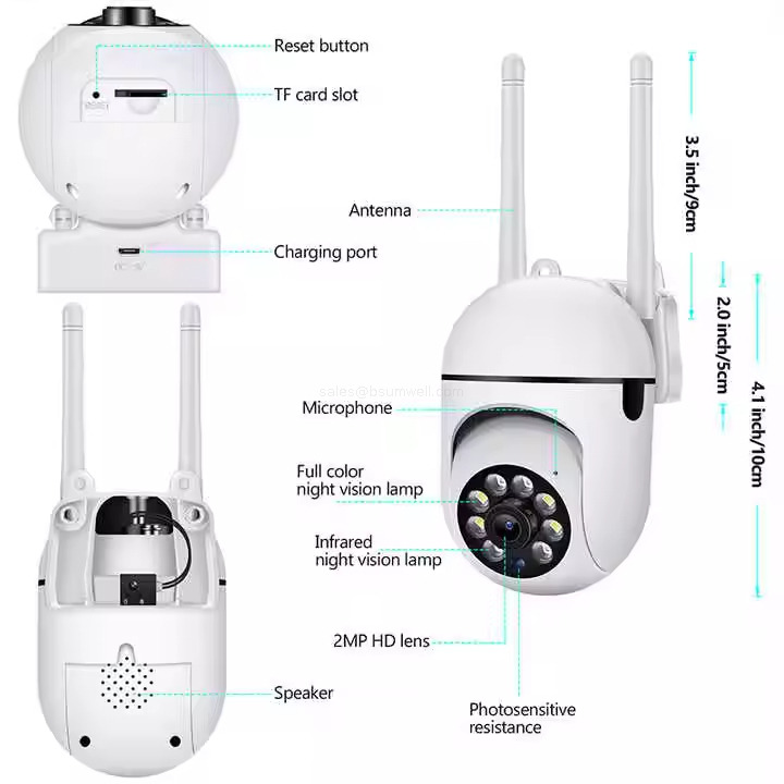 1080P wireless PTZ surveillance camera