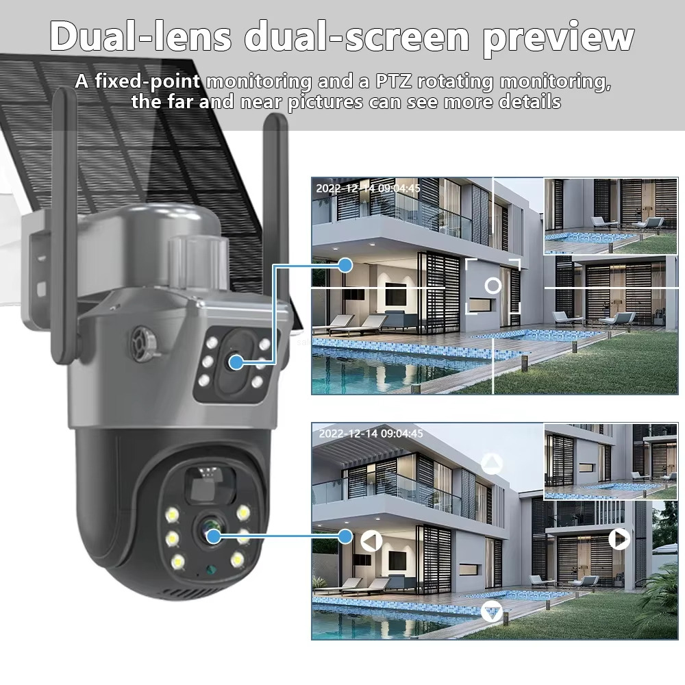 Dual-lens dual-screen preview