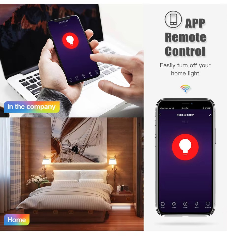 E27 RGBCW WiFi Bluetooth Smart Bulb