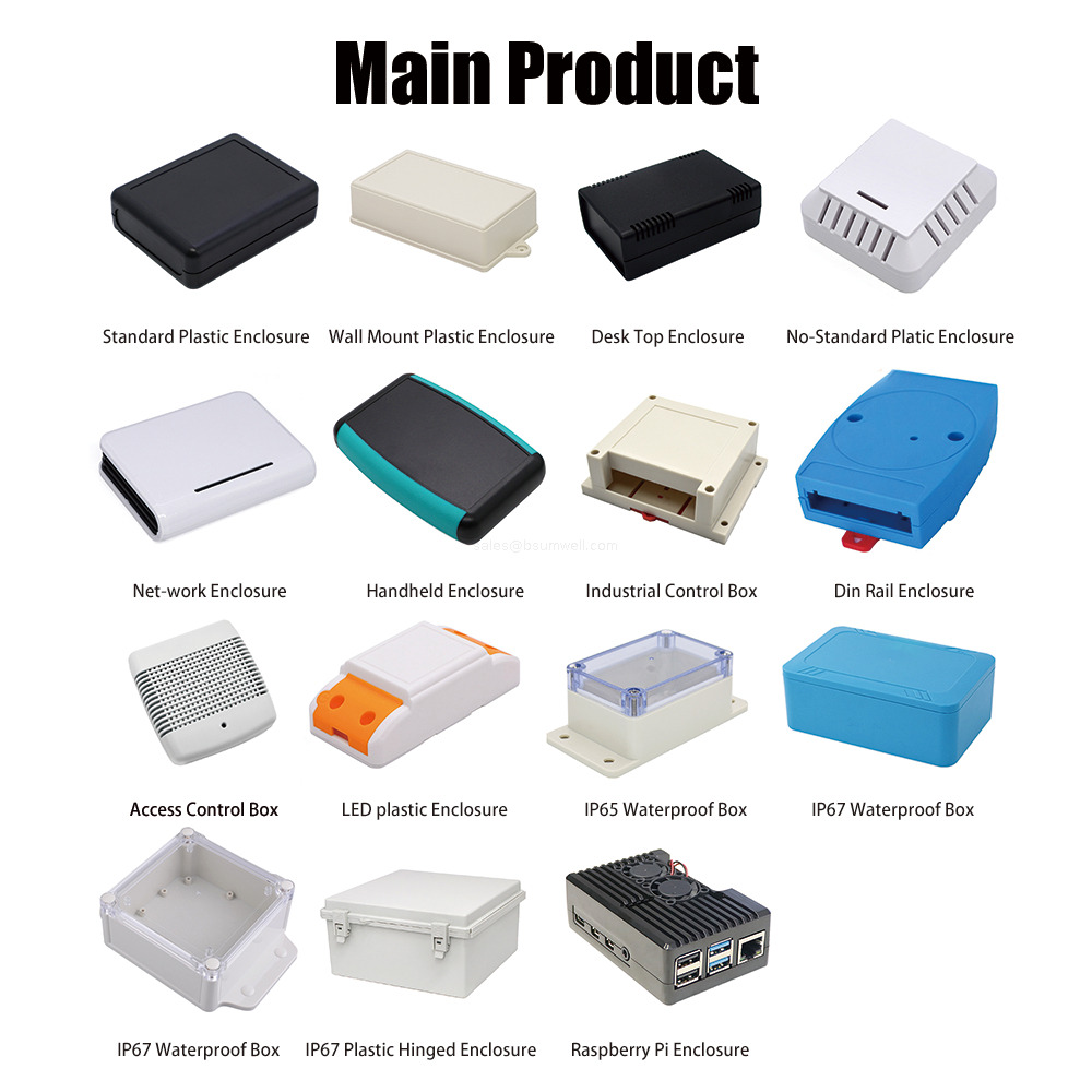 IP67 Waterproof Electrical Junction Box ASA Shockproof Dustproof Plastic Enclosure with Mounting Ears Custom Electrical Device Housing