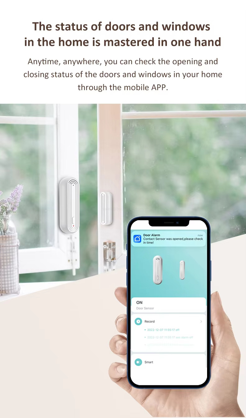 The status of doors and windowsin the home is mastered in one hand