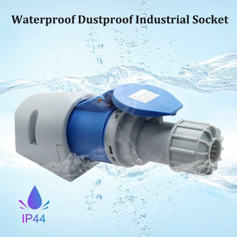3 pin IP44 industrial surface socket