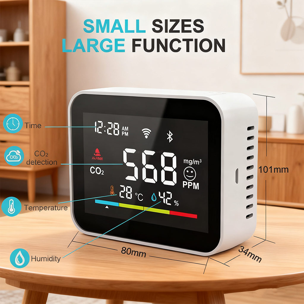 Color Graded CO2 Alarm Detector
