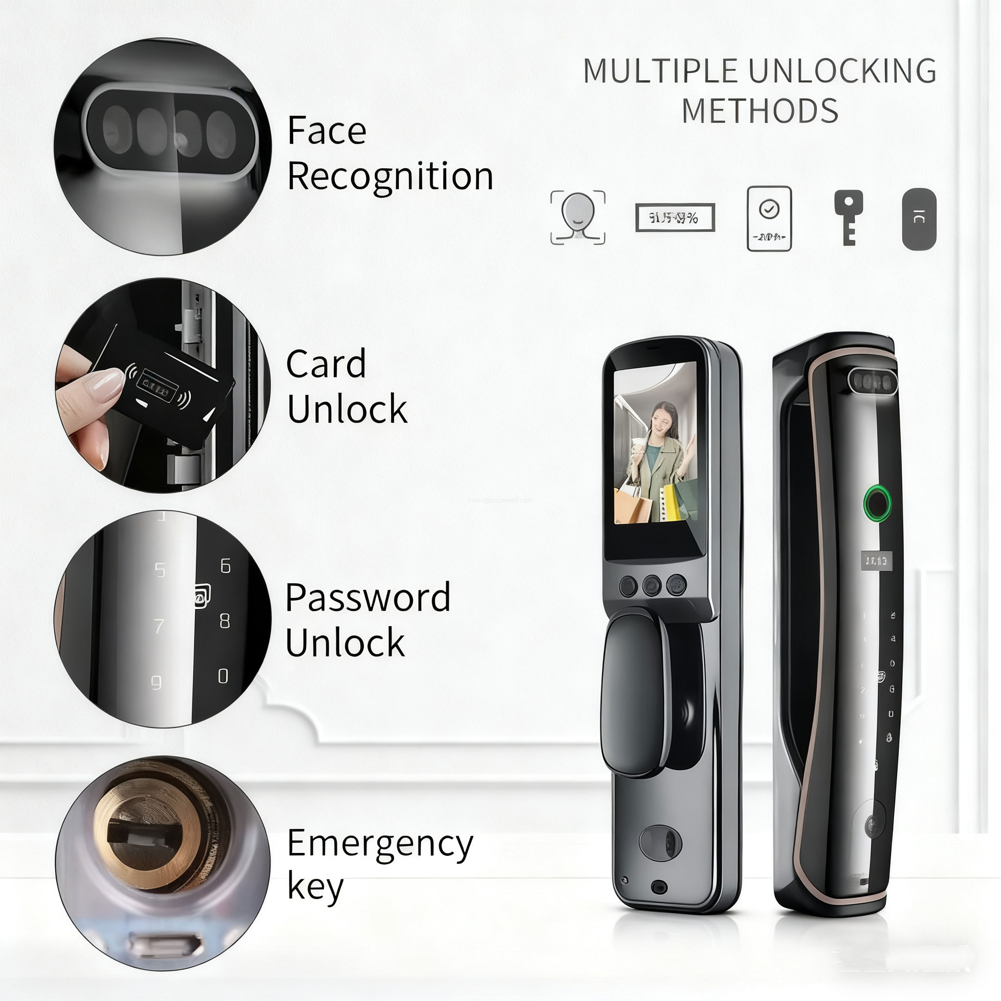 3D face recognition lock