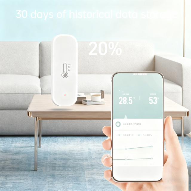 low-voltage alert smart hygrometer