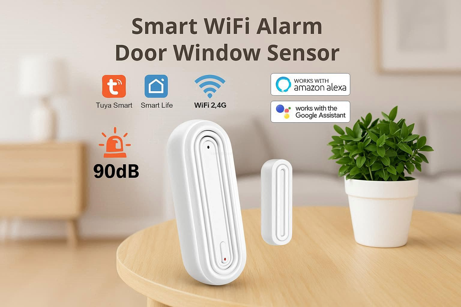 Smart WiFi AlarmDoor Window Sensor