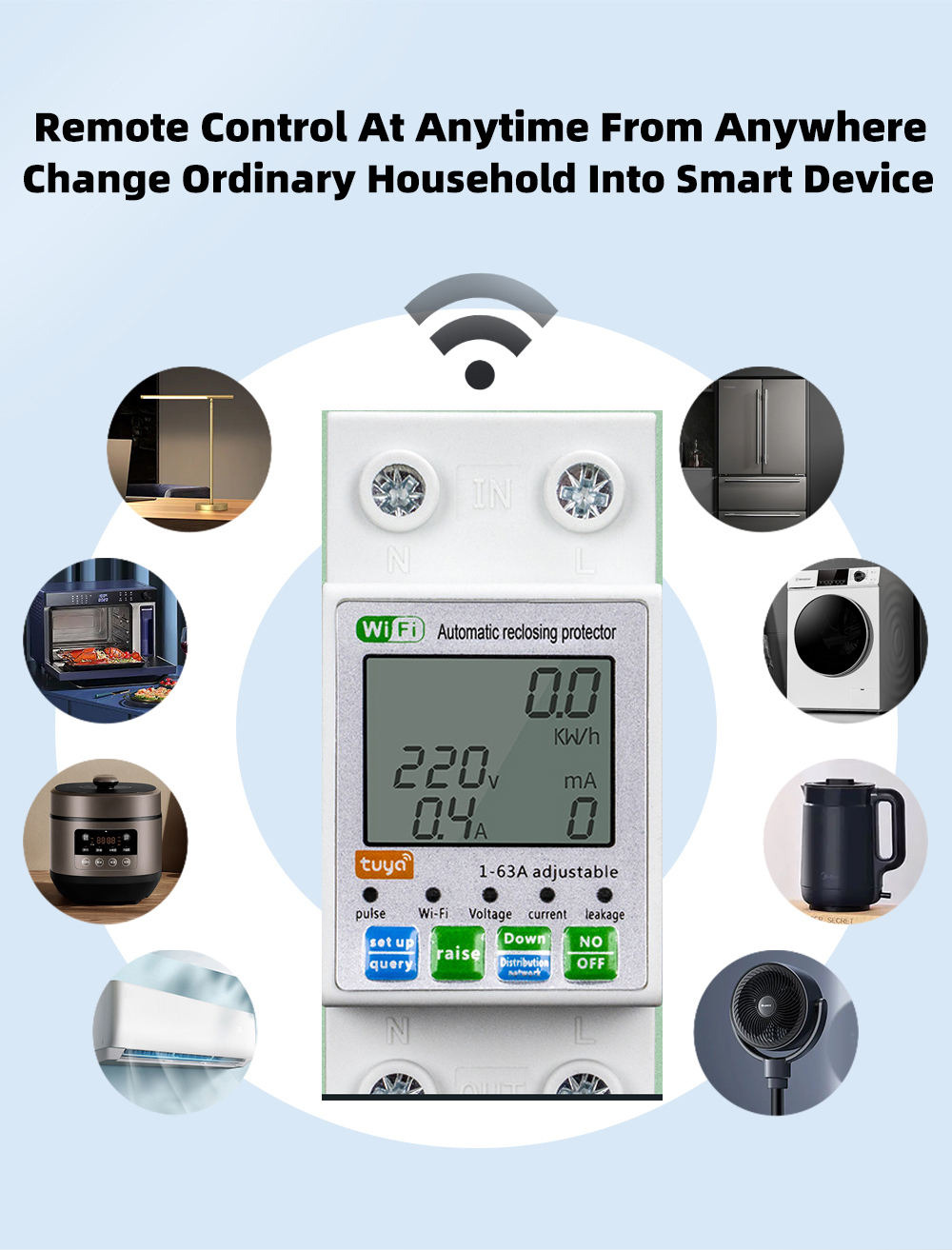 LCD Display Adjustable Protection Circuit Breaker