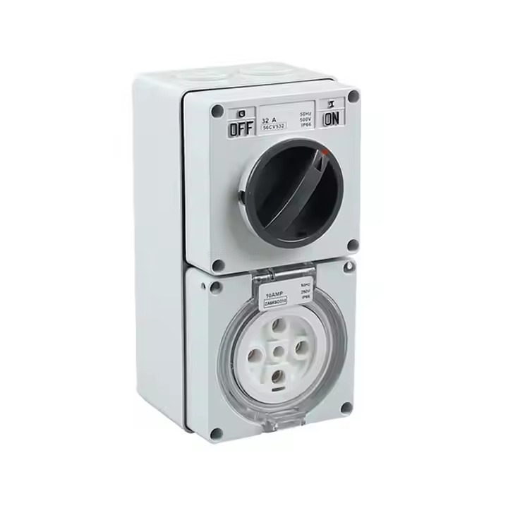 PS-56CV-E9 Rcd Protected Outlets IP65 Waterproof Combination Socket Switch