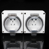 Outdoor waterproof electrical box with 1 switch and 3 sockets for safe power access