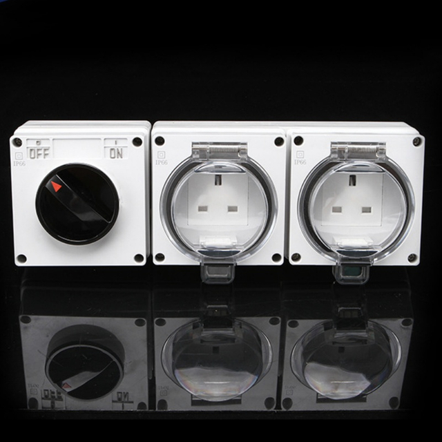 2-gang switch socket combo