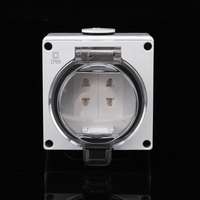 ip66 waterproof 2-outlet socket