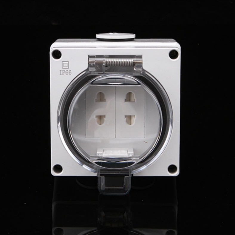 ip66 waterproof 2-outlet socket