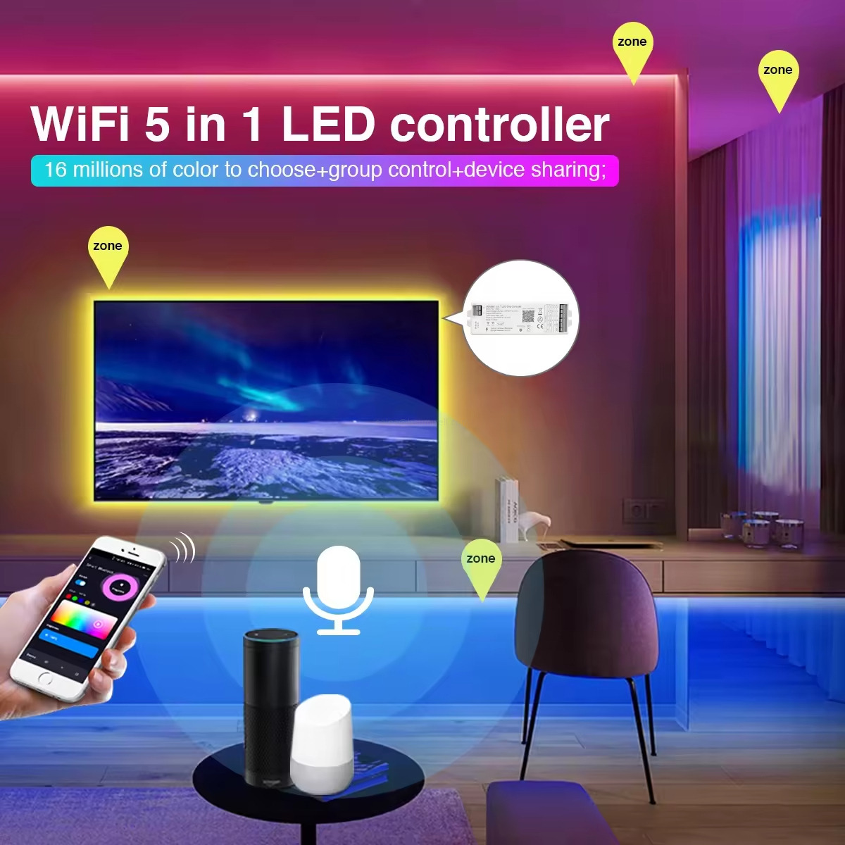 WiFi 5 in 1 LED controller