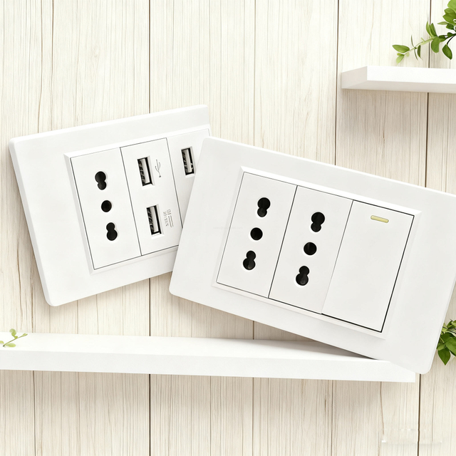 UK wall socket with smart switch