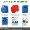 Weatherproof ABS Industrial Power Distribution Box With Multi Plug Sockets Combined Strip Enclosure