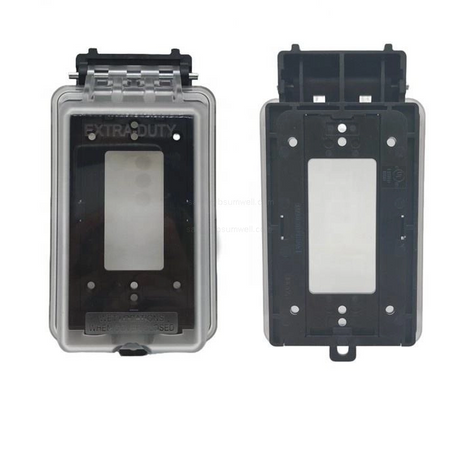 1 Gang Plastic Weatherproof In Use Cover Extra Duty Outdoor Decorator GFCI Receptacle Outlet Enclosure Wet Location Vertical Mount Protector