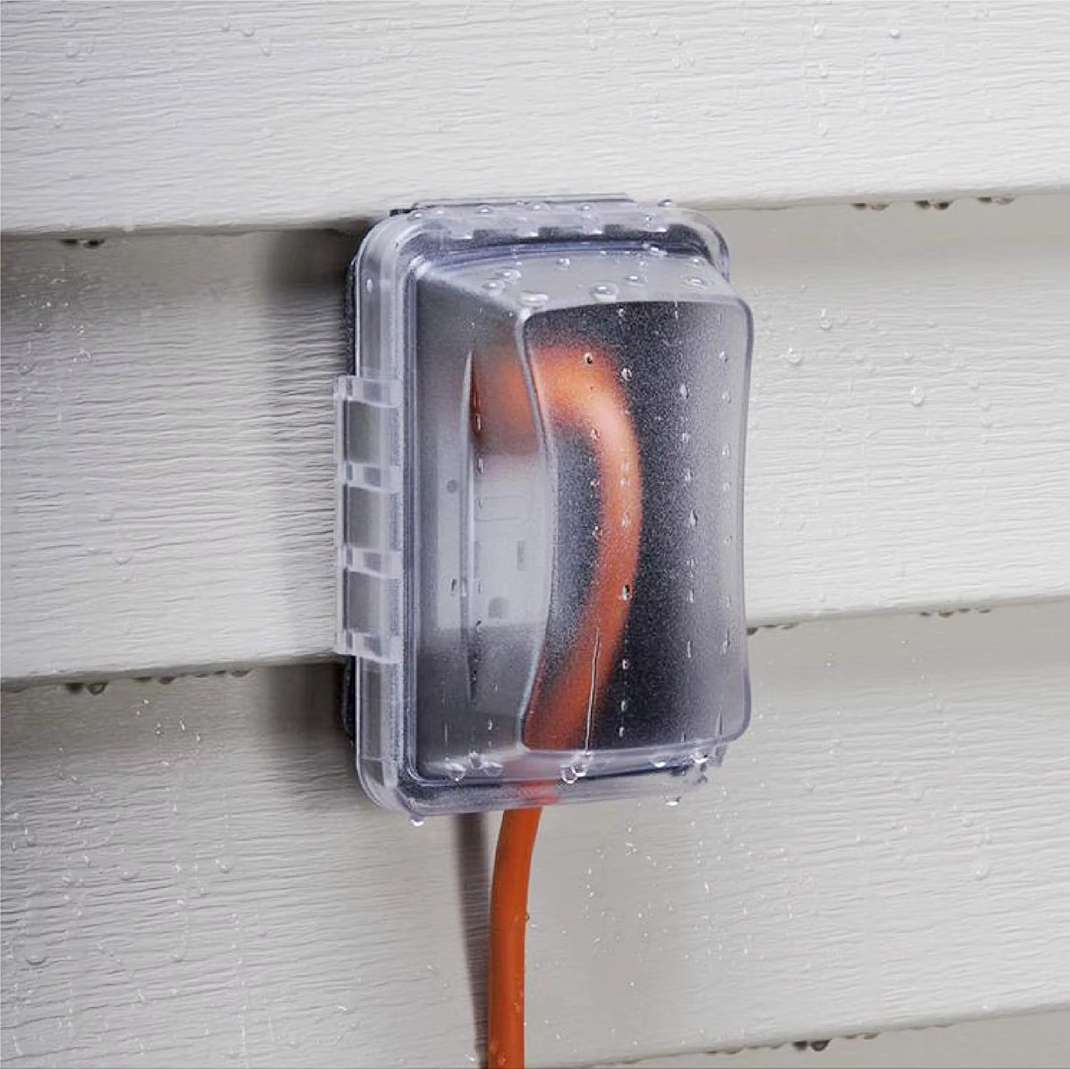 1 Gang Weatherproof In Use Outdoor Outlet Cover Universal Polycarbonate Single Gang Receptacle Protector Extra Duty Locking Shield Case