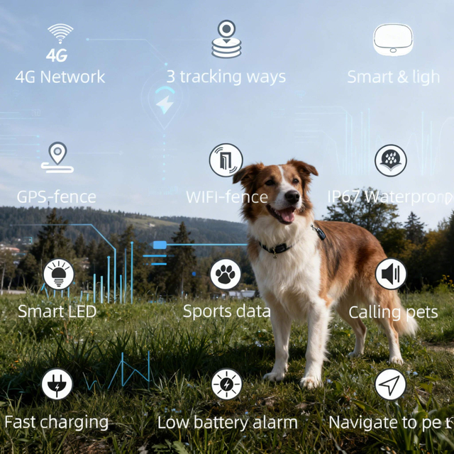 Full Network Pet gps locator cat collar​