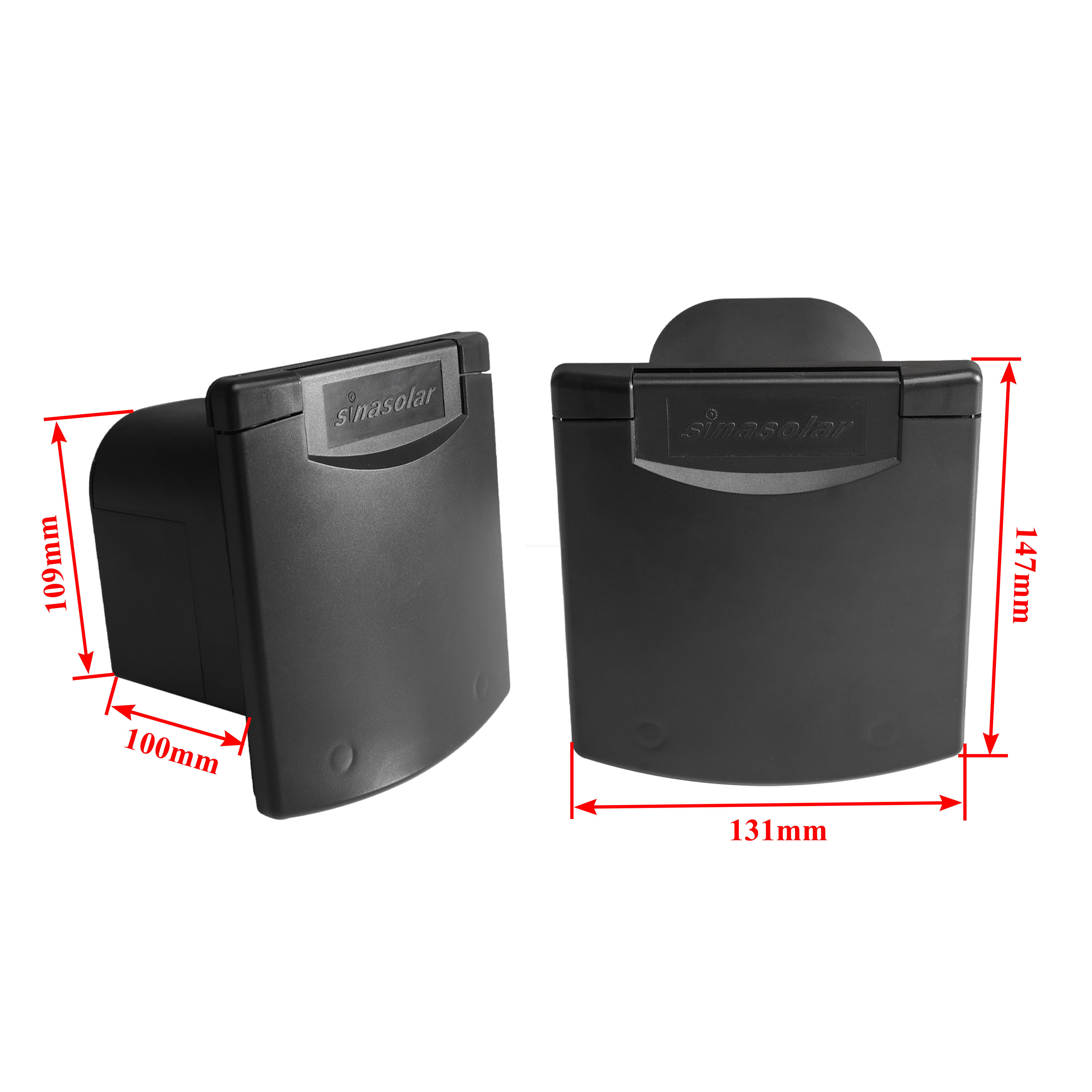 IP44 Waterproof Caravan Power Socket 16A 250V CEE Panel Mount Electrical Receptacle With Magnetic Cover